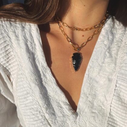 Collar Flecha de Obsidiana
