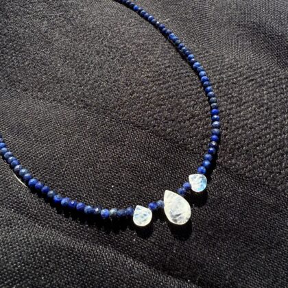 Collar Lapislázuli y Piedra Luna 🌙